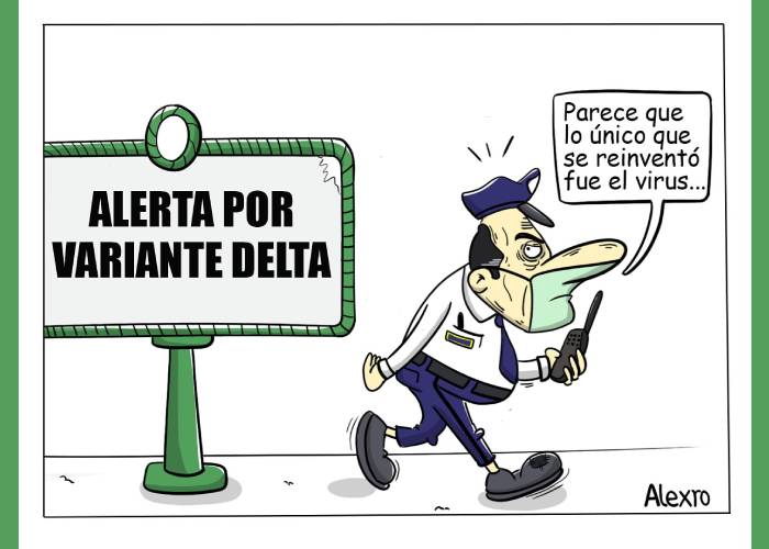 Caricatura: Alerta por variante delta