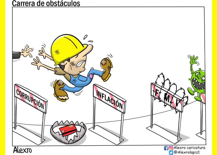 Caricatura: Carrera de obstáculos