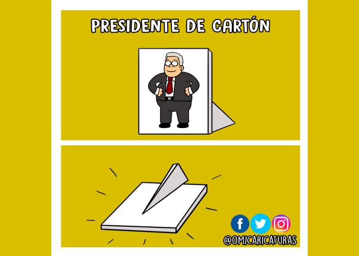 Caricatura: Un presidente de cartón