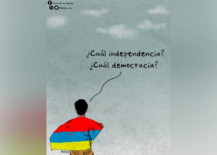 Caricatura: ¿Cuál independencia?