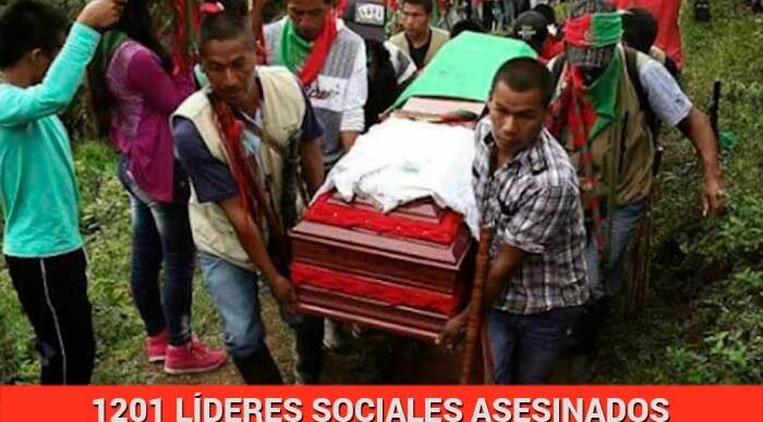  - 86 líderes sociales asesinados y 46 masacres en lo que va del 2021