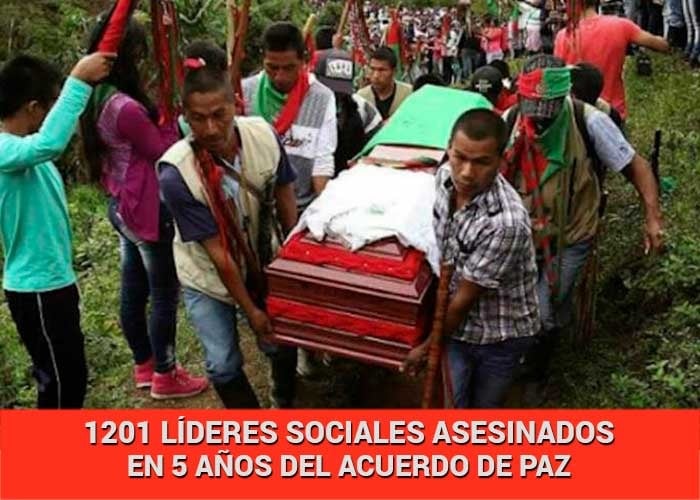 86 líderes sociales asesinados y 46 masacres en lo que va del 2021