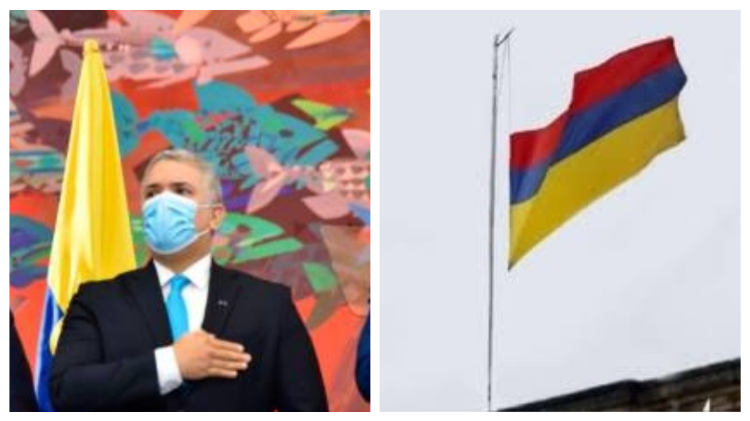 Sainete en el Capitolio y bandera invertida