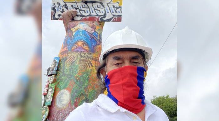  - El senador Gustavo Bolívar le hizo homenaje a las resistencias de Cali