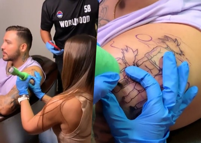Dejarse tatuar a Goku por Paola Jara: el último invento de Jessi Uribe