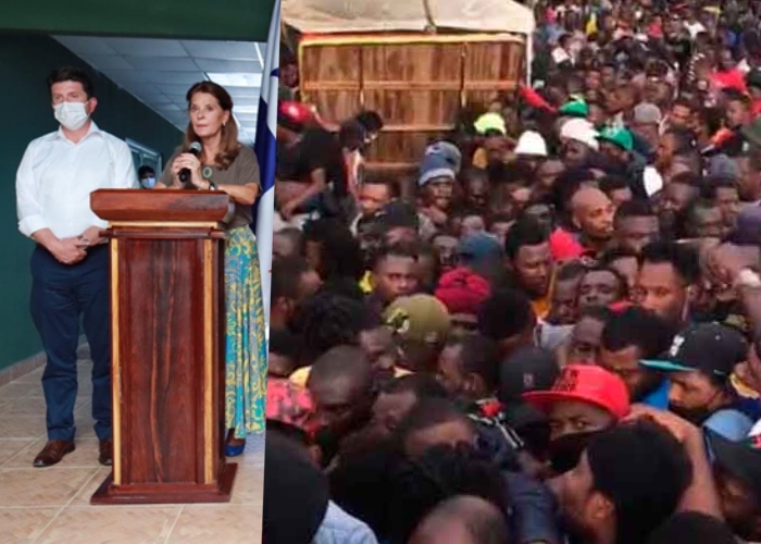 Canciller Ramírez y MinDefensa Molano en apuros por crisis de migrantes en Necoclí