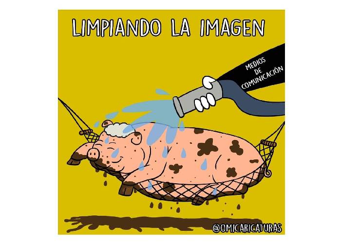 Caricatura: Limpiando la imagen