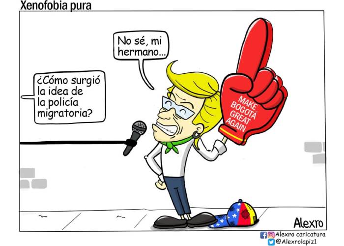 Caricatura: Xenofobia pura