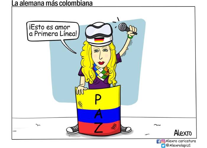 Caricatura: La alemana más colombiana