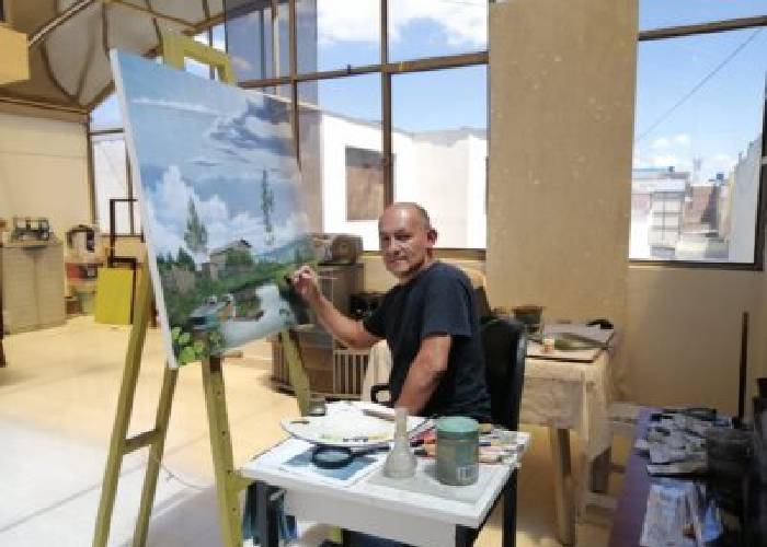 Marco Santacruz, el pintor de todos los verdes