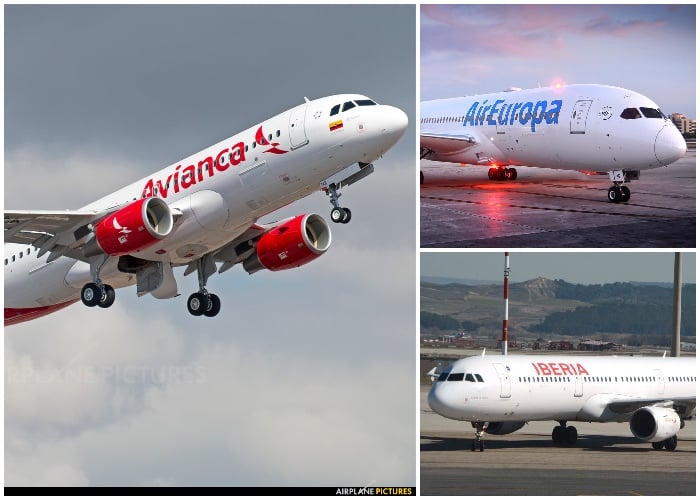 Tres aerolíneas golpeadas por el cierre de España para los colombianos