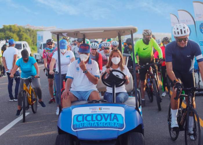Gobernación del Atlántico y Ruta Costera inauguran ciclovía permanente