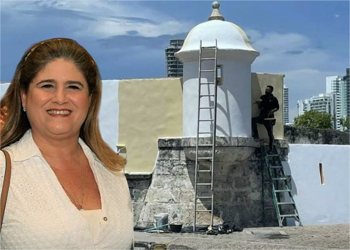 Los responsables de la pintada en las murallas de Cartagena