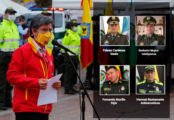 Los cuatro generales que se ganaron el ‘chicharrón’ de la seguridad de Bogotá
