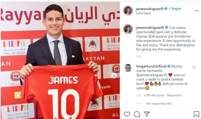  - La tierna defensa de Salome al "cambio de equipo" de James. VIDEO