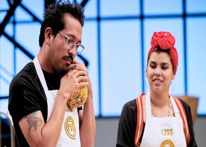 En el último reto de Masterchef, Frank Martinez le tocó la cola a Liss Pereira