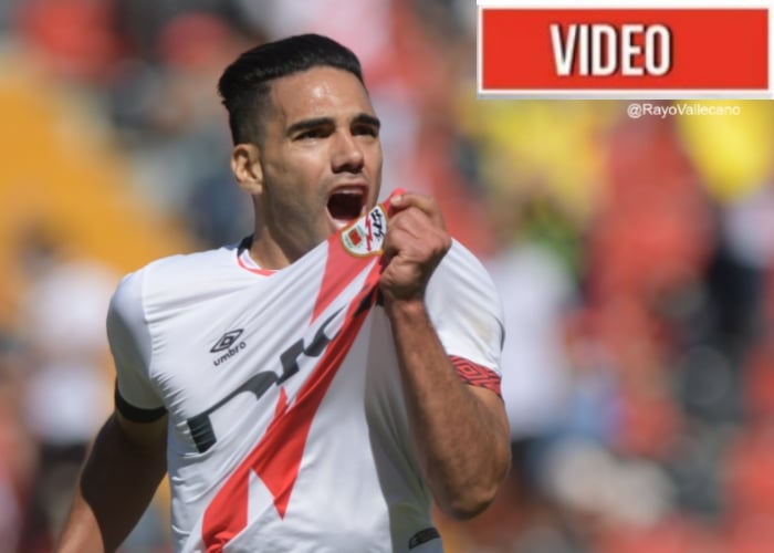 VIDEO: El golazo de Falcao con el que se estrenó en el Rayo Vallecano