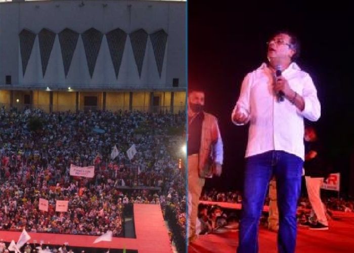 Entró pisando duro: Petro llena Plaza de La Paz en Barranquilla