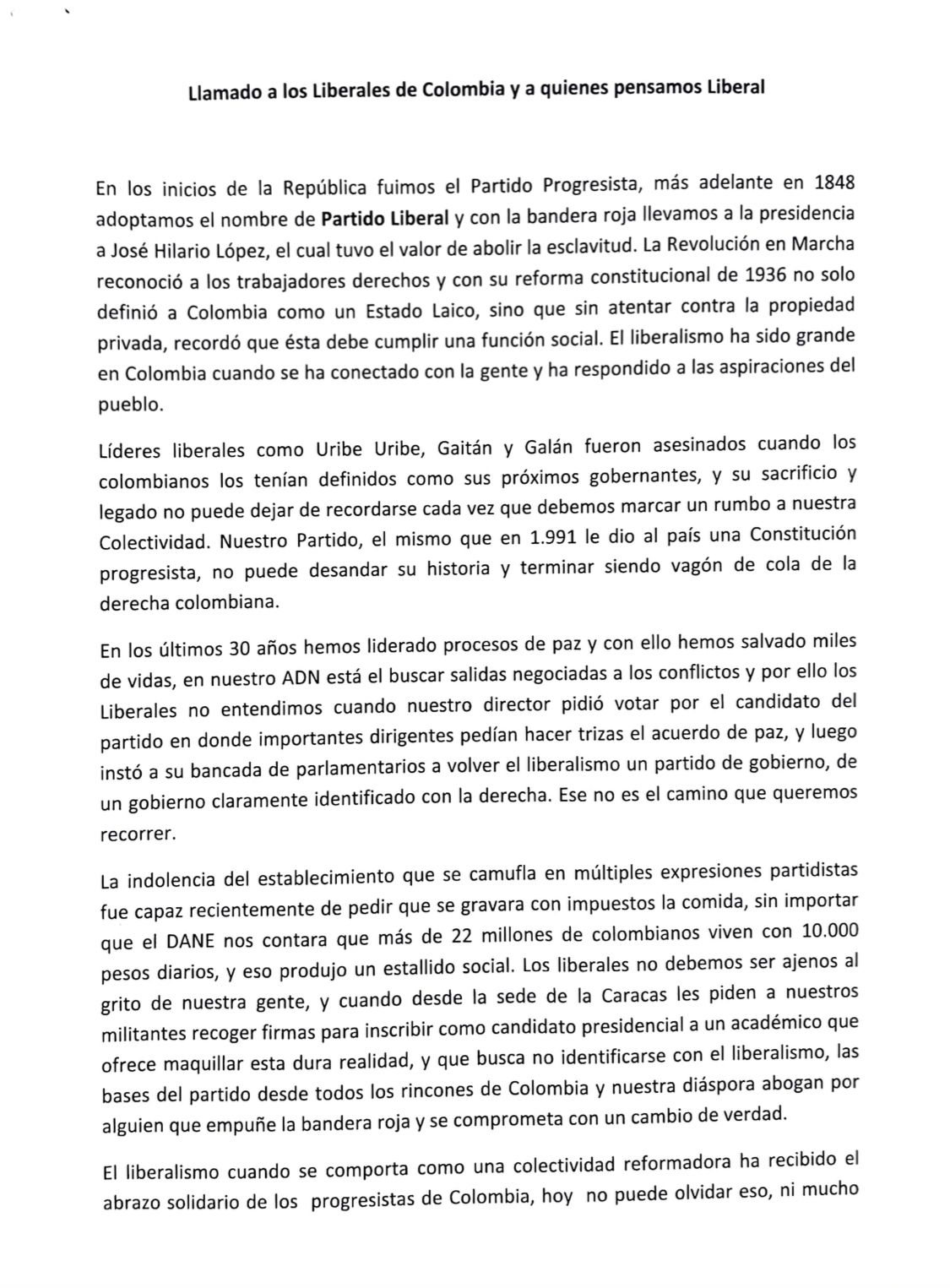  - Los liberales que quieren rebelársele a César Gaviria para unirse a Petro
