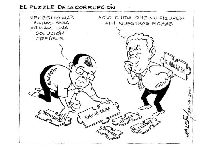 Caricatura: El puzzle de la corrupción
