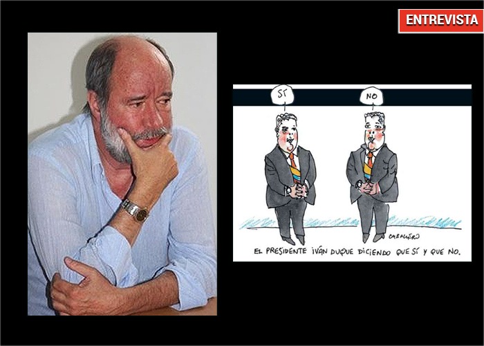 Un recorrido con Antonio Caballero a la exposición de sus caricaturas