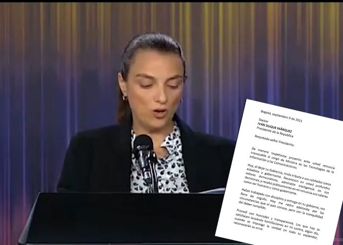 Karen Abudinen renuncia en medio del partido de Colombia