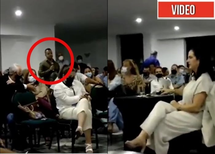 Reapareció el hombre del revolver en el paro de Cali, a apoyar a María Fernanda Cabal