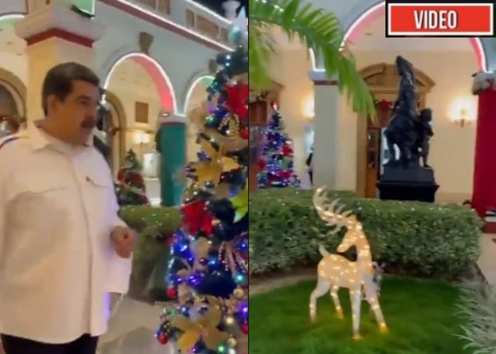 Llenar su palacio de adornos navideños en octubre: la ultima corronchería de Maduro