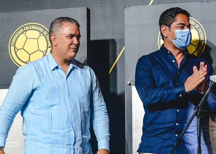 La lambonería de la Federación Colombiana de Fútbol con el presidente Duque
