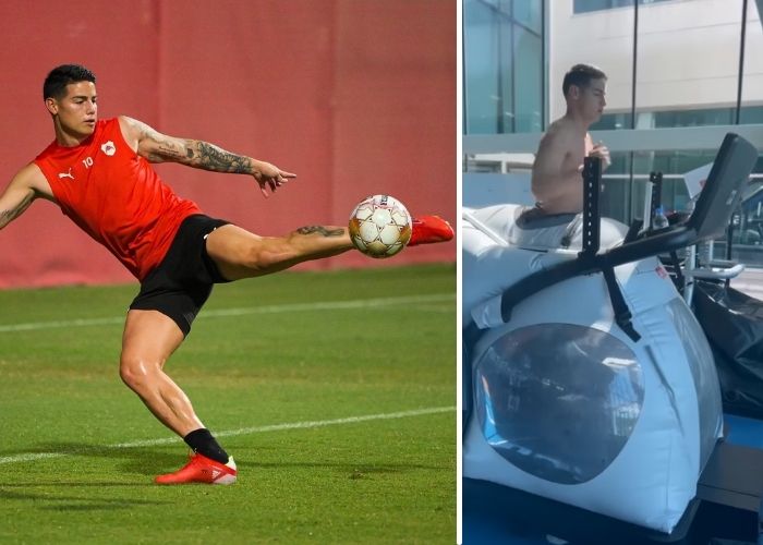 A James le toca entrenar con tecnología espacial para recuperarse de su lesión