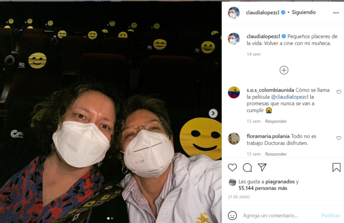  - La desconectada de Claudia Lopez con su Instagram