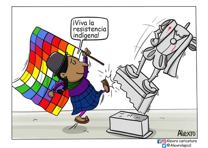 Caricatura: ¡Viva la resistencia indígena!