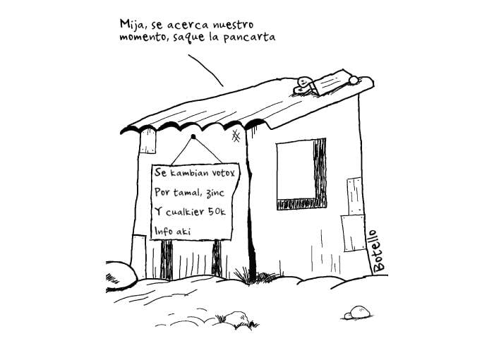 Caricatura: Se regalan votos