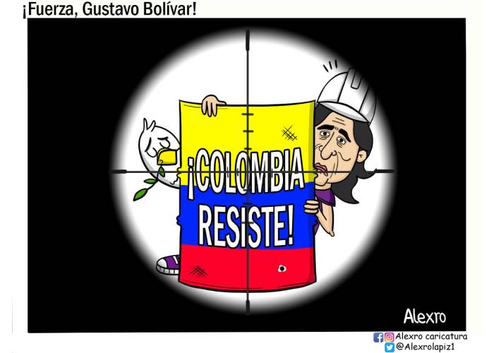 Caricatura: ¡Fuerza, Gustavo Bolívar!