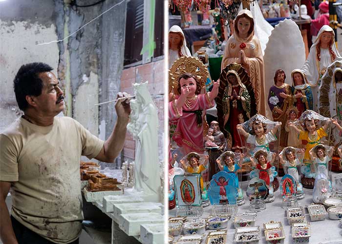 ¿De dónde salen las miles de figuritas que se venden en la iglesia del 20 de Julio en Bogotá?