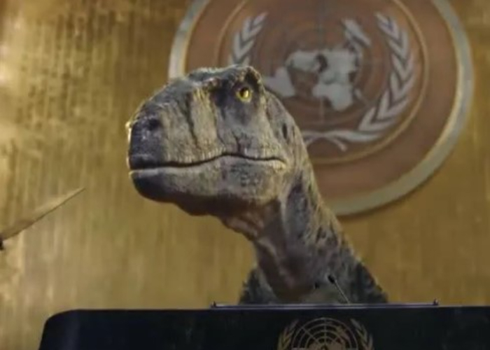 Un dinosaurio en el hemiciclo