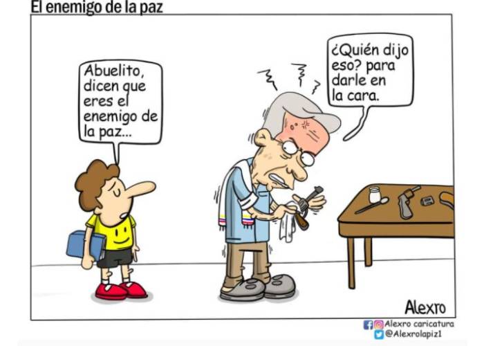 Caricatura: El enemigo de la paz