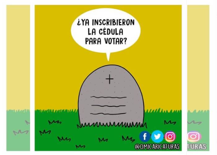 Caricatura: ¿Ya inscribieron la cédula para votar?