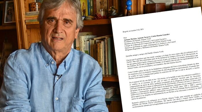  - Iván Marulanda le dice adiós al Partido Verde para regresar al Nuevo Liberalismo