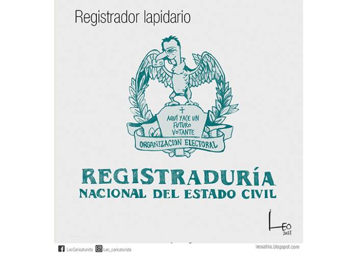 Caricatura: Registrador lapidario