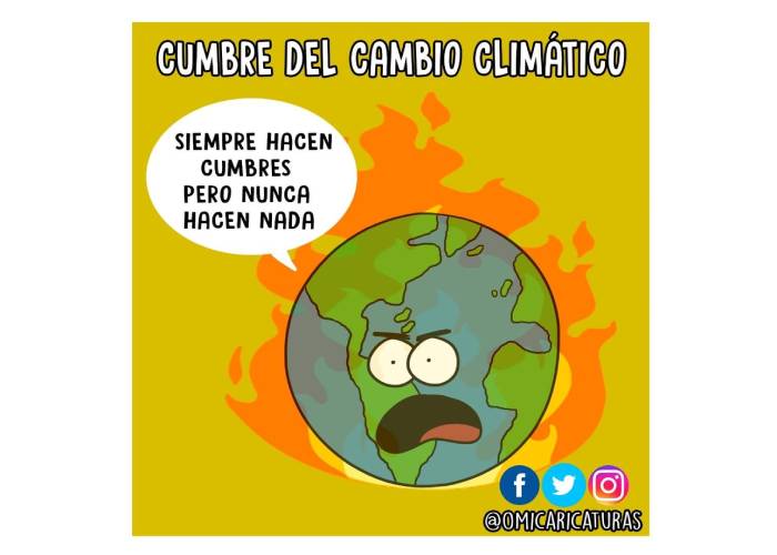 Caricatura: Cumbre del cambio climático 2021