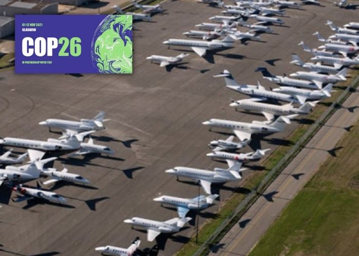 El mega trancón aéreo que causó el Foro COP26 en Glasgow