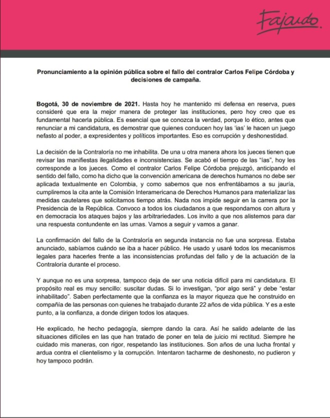  - Fajardo se quita la mordaza: la sanción por Hidroituango está salpicada de política