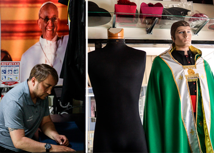 El sastre bogotano que viste a curas y obispos de todo el mundo