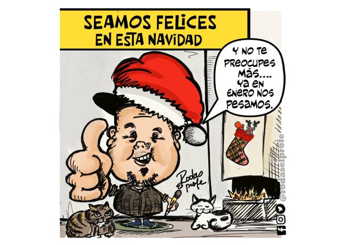 Caricatura: Ya en enero nos pesamos