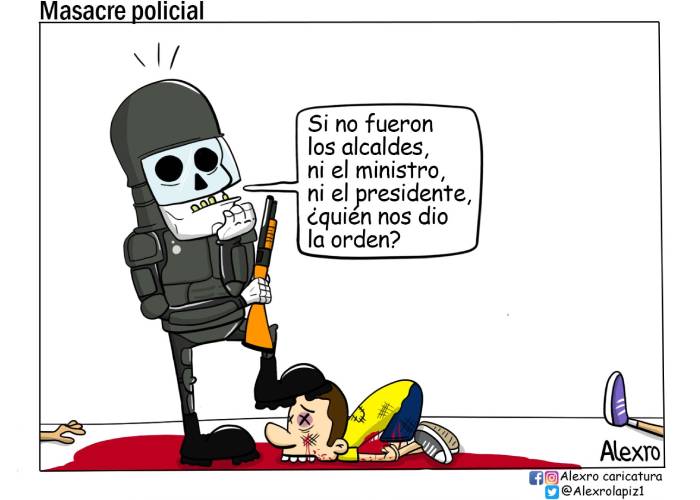 Caricatura: Masacre policial