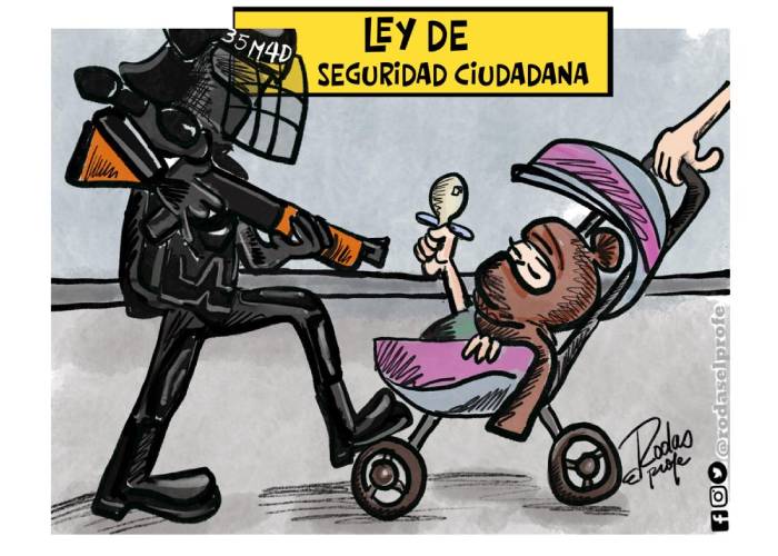 Caricatura: Ley de seguridad ciudadana