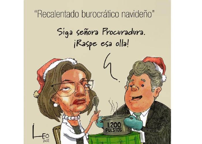 Caricatura: Recalentado burocrático navideño