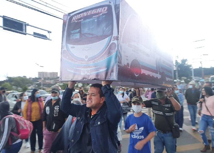 El paro de trasportadores en Rionegro dice ¡No SitiRío!
