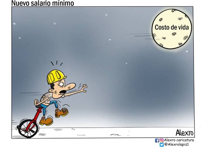 Caricatura: Nuevo salario mínimo